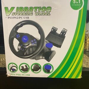 Vibration Steering Wheel for PS3/PS2/PC